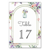 Numéro De Table Wildflower Mason Jar Arch Wedding (Par défaut)