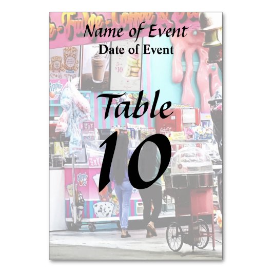 Numéro De Table Wildwood NJ – Confiserie (Dos)