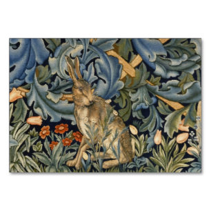 Numéro De Table William Morris Forest Rabbit Floral Art