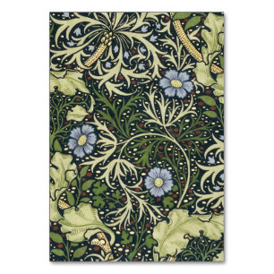 Numéro De Table William Morris Seaweed Pattern Floral Vintage