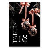 Numéro de table | Winter Pink et Onyx Baubles (Dos)