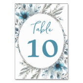 Numéro De Table Winter Wonderland Floral (Dos)