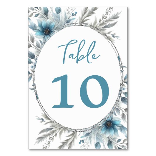 Numéro De Table Winter Wonderland Floral (Par défaut)