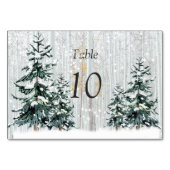 Numéro De Table Winter Wonderland Mariage Stars Pine Trees Table (Dos)