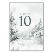 Numéro De Table Winter Wonderland | Numéro du tableau Woodland (Dos)