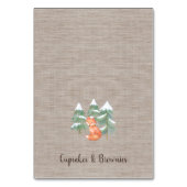 Numéro De Table Winter Woodland Fox Buffet Étiquettes alimentaires (Par défaut)