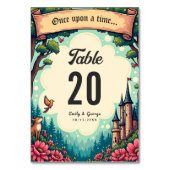 Numéro De Table Woodland Enchanted Forest Castle Fairytale Mariage (Dos)