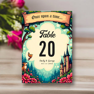 Numéro De Table Woodland Enchanted Forest Castle Fairytale Mariage