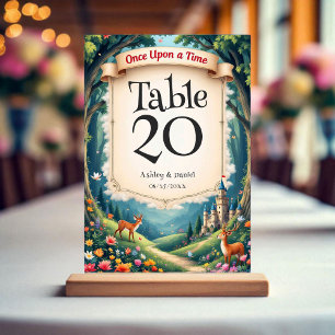Numéro De Table Woodland Enchanted Forest Castle Fairytale Mariage