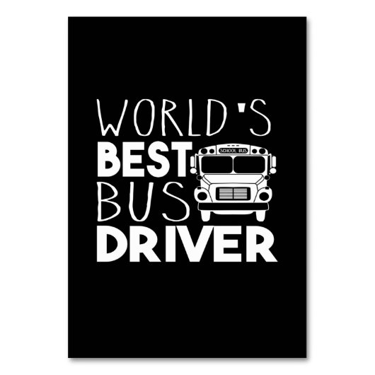 Numéro De Table World's Best Bus Driver (Par défaut)