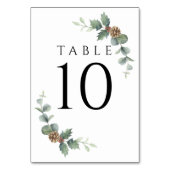 Numéro De Table Wreath de mariage d'hiver avec branches de sapins  (Par défaut)