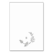 Numéro De Table Wreath traditionnel Floral Wreath Monogramme minim (Dos)