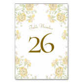Numéro De Table Yellow Rose Wedding (Dos)