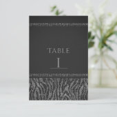Numéro de table Zebra Sparkle Silver Black Glam Ch (Debout devant)