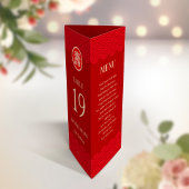 Numéro de tableau avec menu bilingue chinois de lo