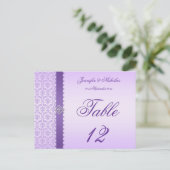 Numéro de tableau Carte postale Lilac Damask & Rib (Debout devant)