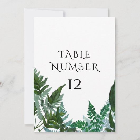 Numéro de tableau Cartes Forêt Gathered Fern Folia (Dos)