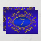 Numéro de tableau Cartes Royal Blue Gold (Devant / Derrière)