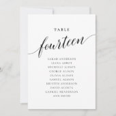 Numéro de tableau modifiable Quatorze cartes de ta (Devant)