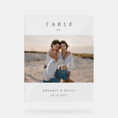 Numéro de tableau photo minimal élégant de script  (Recto)