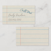 Numéro de téléphone Appelez-moi Carte de contact s (Devant / Derrière)