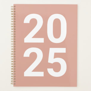 Numéro de typographie moderne rose pâle de l'année