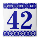 Numéro de vignette. Carreau de bordure hexagonale (Devant)