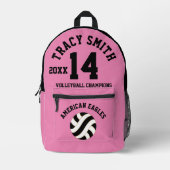 Numéro d'équipe du sac à dos de volley-ball person (Recto)