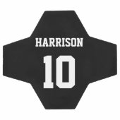 Numéro d'équipe sportive de nom personnalisé noir  (Plat)