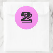 Numéro Deux gros stickers de violet rond par Janz (Sac)