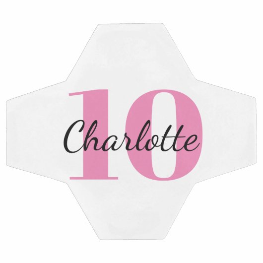 Numéro du nom des initiales du monogramme rose bla (Plat)