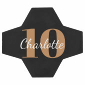 Numéro du nom du monogramme en or noir (Plat)