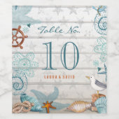 Numéro du tableau de plage | Étiquette de vin pers (Étiquettes simples)