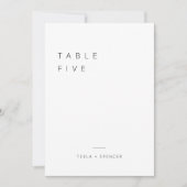 Numéro du tableau de réception Carte de décoration (Devant)