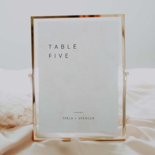 Numéro du tableau de réception Carte de décoration