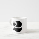 Numéro Espresso Café Mug<br><div class="desc">Numéro 2 tasse expresso.Créez un ensemble de tasses espresso numérotées pour un affichage vintage de style moderne pour votre cuisine. Empilez-les ou alignez-les sur une étagère ou empilez-les dans votre café-bar pour un style artistique à la maison.</div>