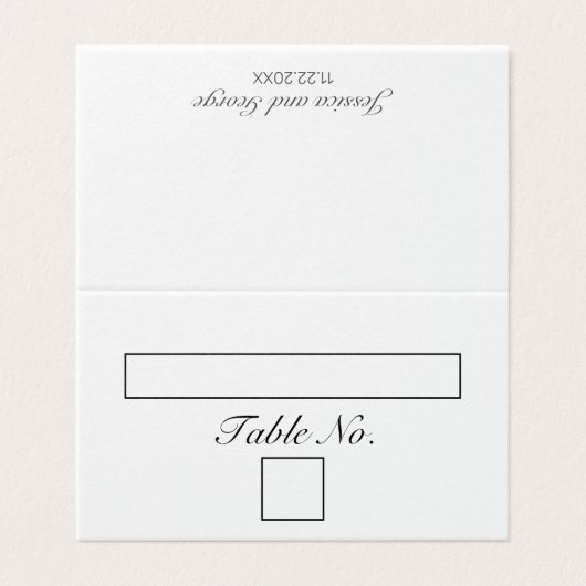 Numéro et carte de nom minimaliste moderne (Outside Unfolded)