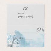 Numéro et nom de la table d'aquarelle Cartes de pl (Outside Unfolded)