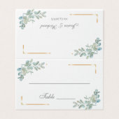 Numéro et nom de la table d'aquarelle Cartes de pl (Outside Unfolded)