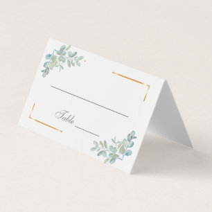 Numéro et nom de la table d'aquarelle Cartes de pl