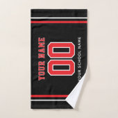 Numéro et nom de maillot personnalisé de softball, (Serviette à main)