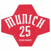 Numéro Et Nom Rouge Munich Personnalisé (Plat)