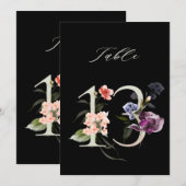 Numéro floral botanique 5x7 13, Numéro de table no (Devant / Derrière)
