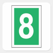 Numéro huit Stickers de signes (Devant)
