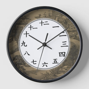 Numéro japonais Horloge sombre Vintage