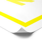 Numéro jaune dix-neuf Poster (Coin)