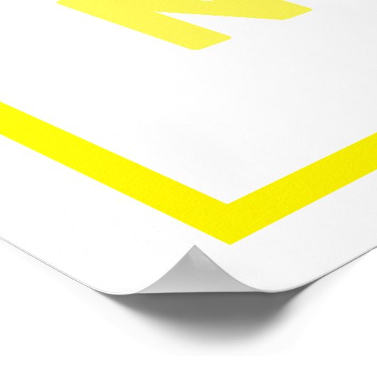 Numéro jaune dix-neuf Poster (Coin)