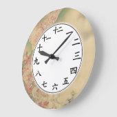 Numéro Kanji japonais Horloge Maple Trees Art (Angle)