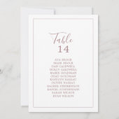 Numéro minimal de table d'or Rose Cartes de tablea (Dos)