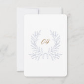 Numéro minimal de table Laurel Carte Mariage K310 (Devant)